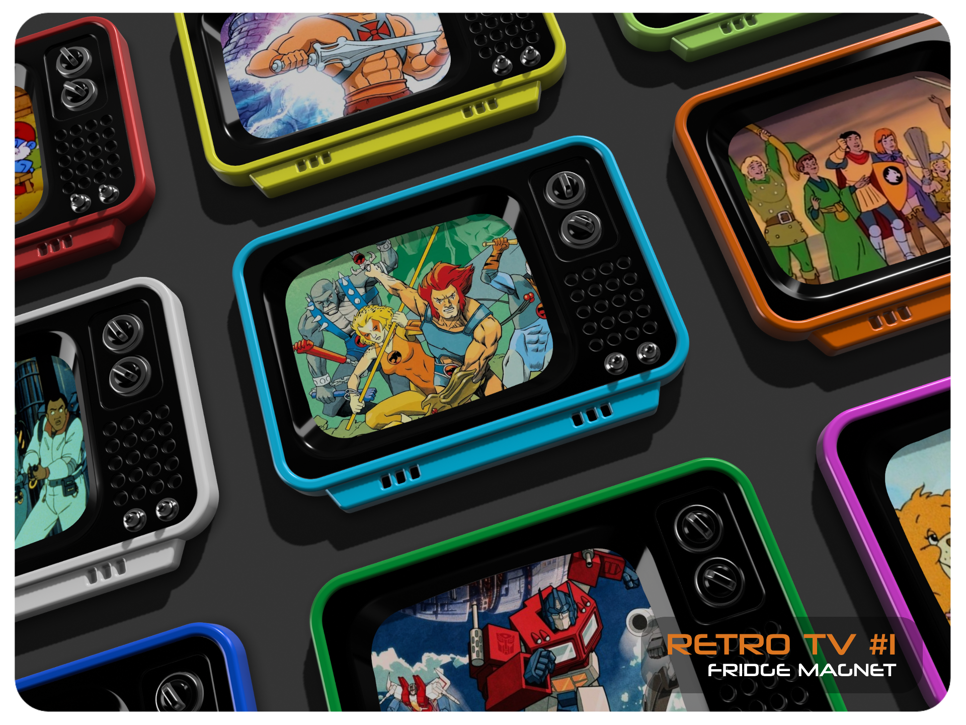 Retro TV Fridge Magnet #1