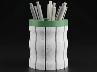 Minimal Wave Pen Holder