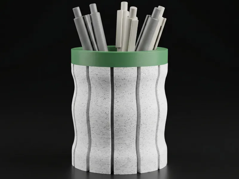 Minimal Wave Pen Holder