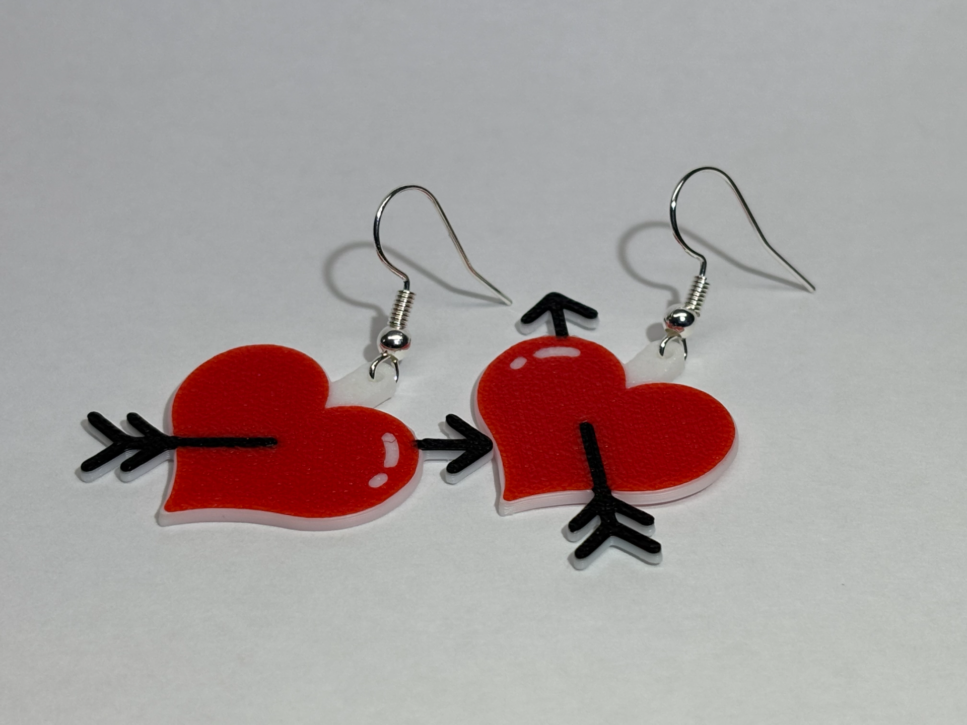 Heart & Arrow Dangle Earrings