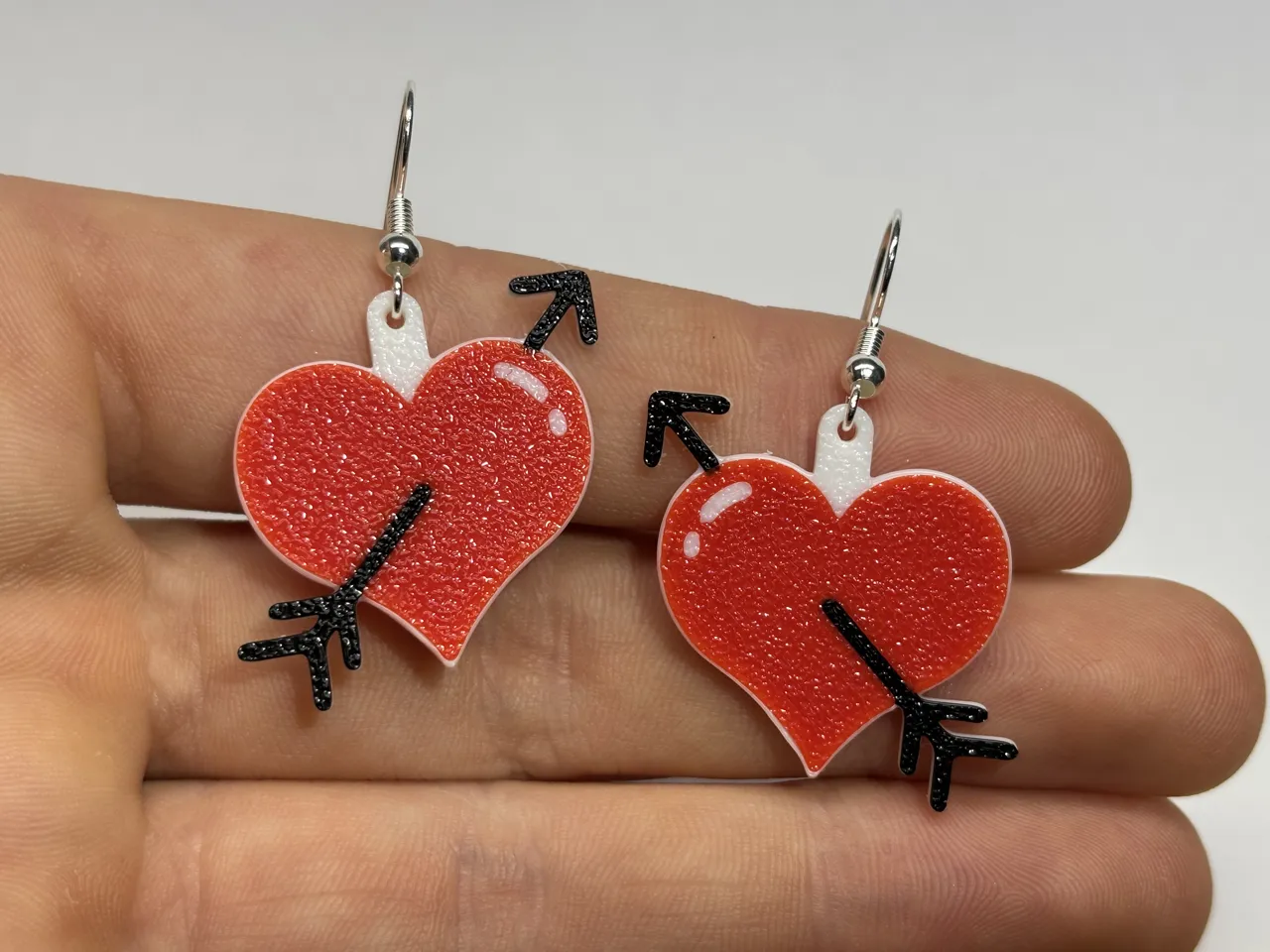 Heart & Arrow Dangle Earrings view 3