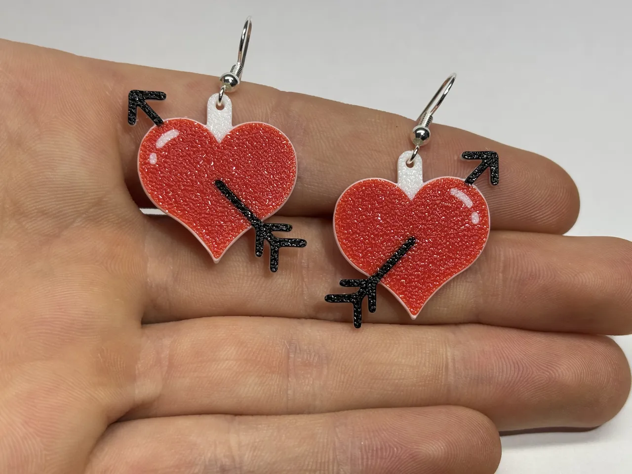 Heart & Arrow Dangle Earrings view 4