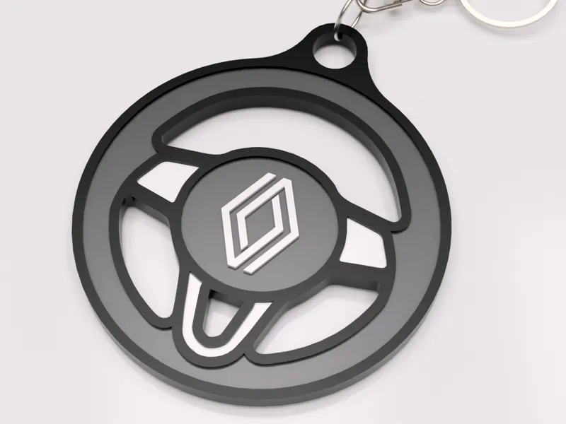 Renault Steering Wheel Keychain