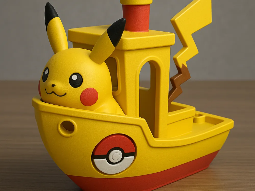 Pikachu Benchy V2 - Free 3D Print Model - MakerWorld