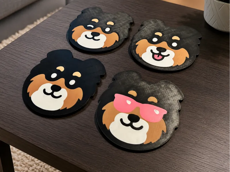 Sheltie Coaster Set