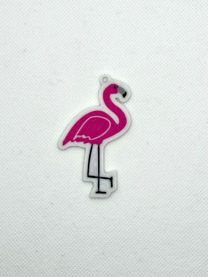 Flamingo keychain