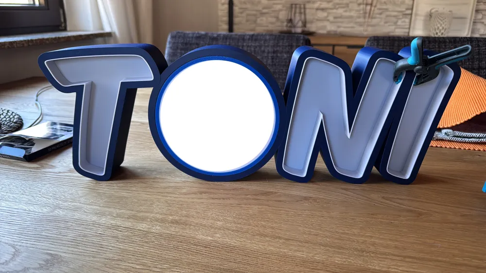 LED Name / Lettering TONI - Free 3D Print Model - MakerWorld