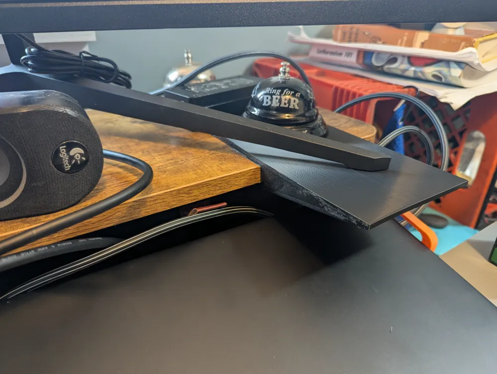 Desk Overhang / Curved Monitor Stand Overhang by beanotj - MakerWorld