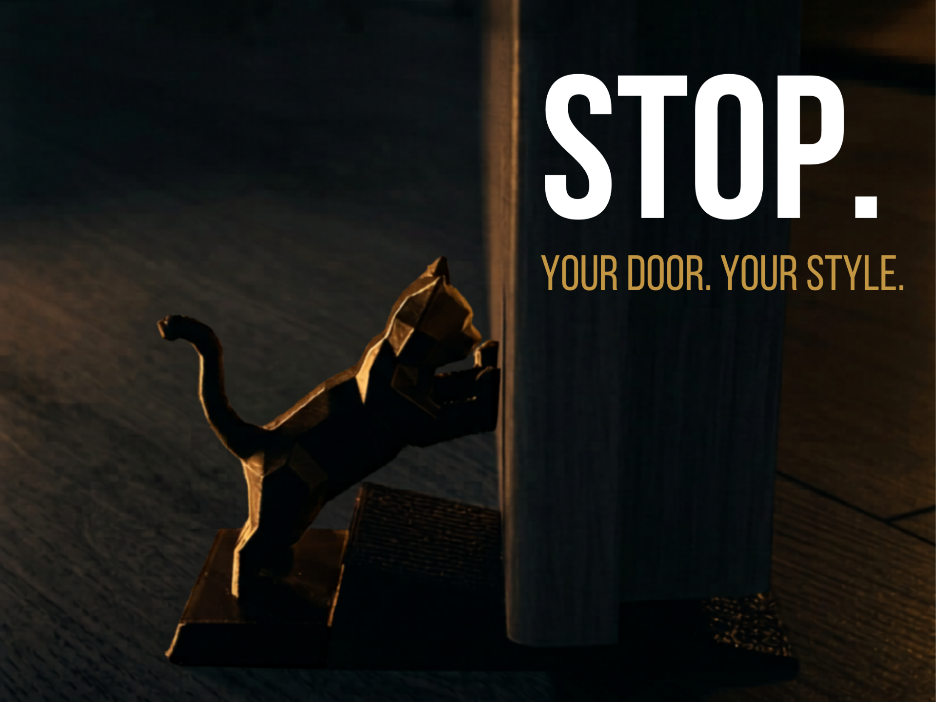 Door Stopper: Low Poly Cat