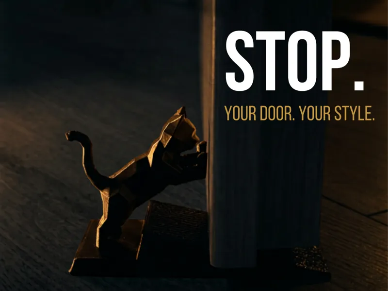Door Stopper: Low Poly Cat