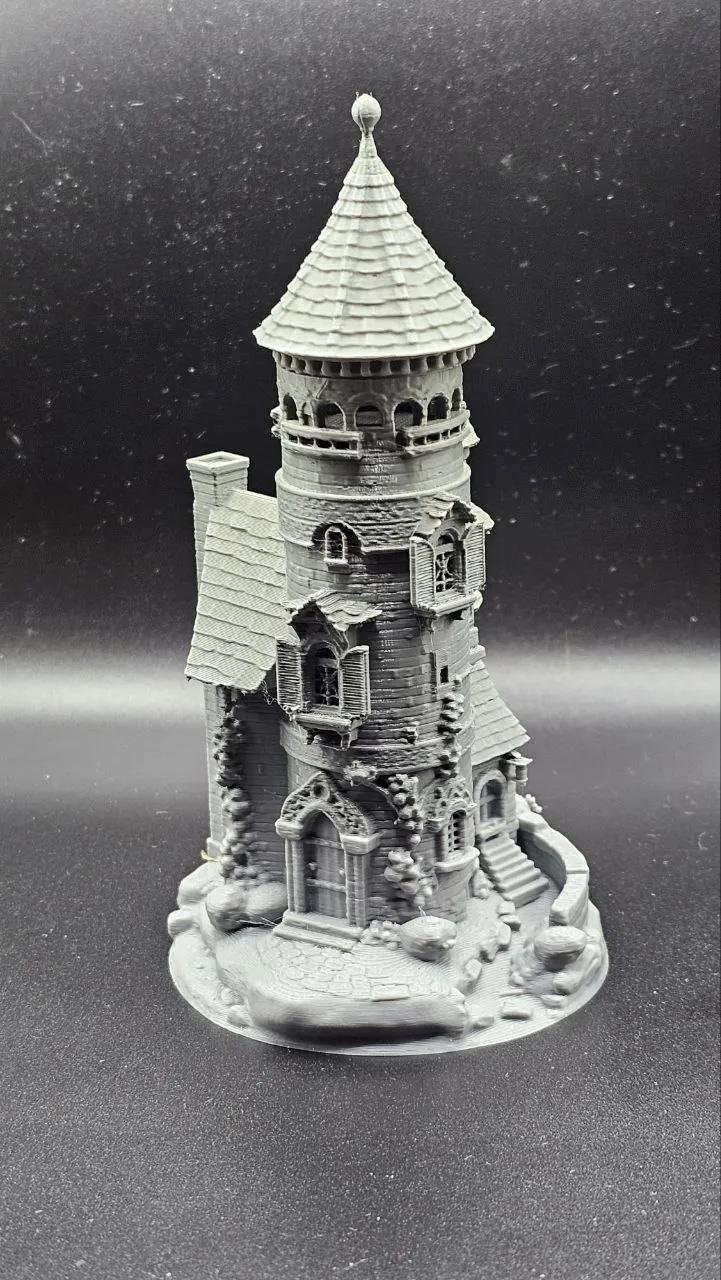 Fantasy Medieval Tower – Detailed Diorama - Free 3D Print Model ...