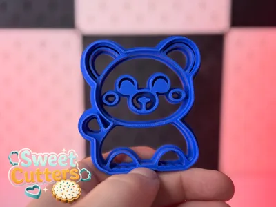 Cute Bear Cookie Cutter|Easy Print 