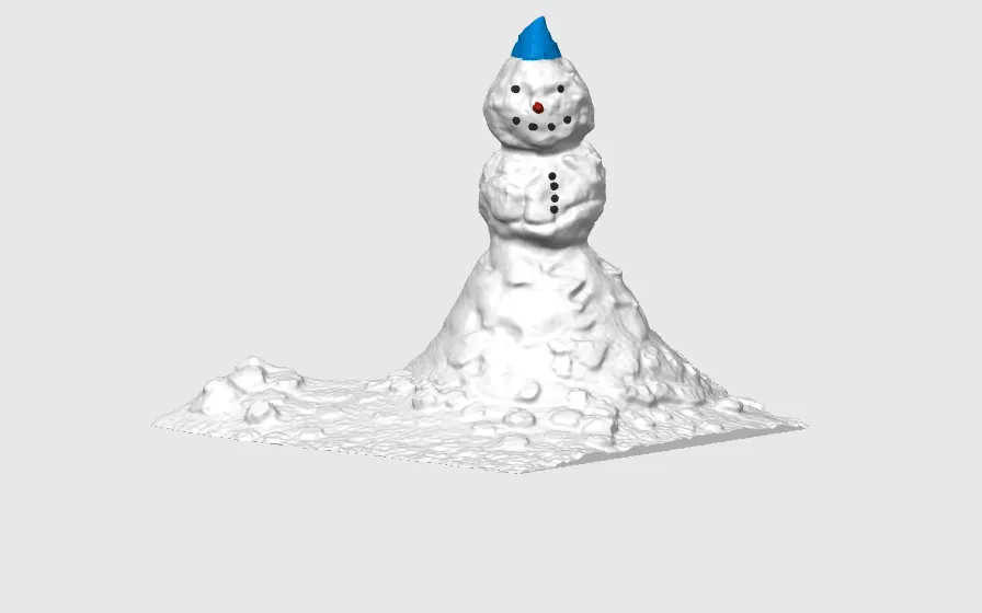 First Snow Man Model realistic snowman - Free 3D Print Model - MakerWorld