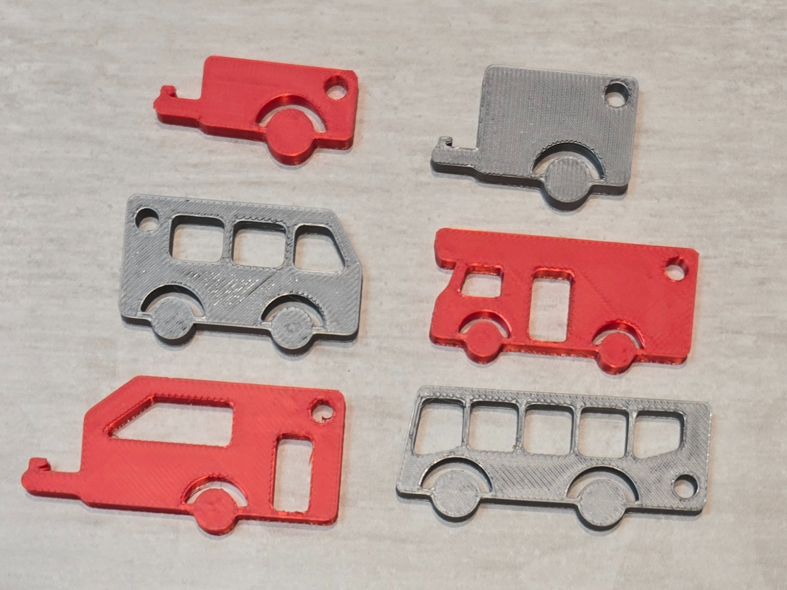 Holiday Keychain Pack (Bus, camper, van, caravan)