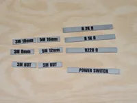 Label for 1 and 2 unit wide drawer