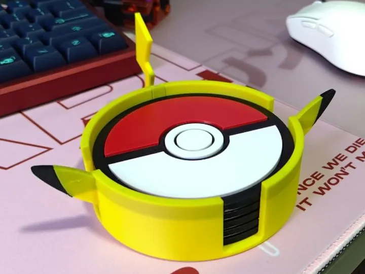Pokeball Coasters Holder Large (CAD File Included)