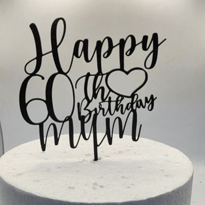happy 60th Birthday Mum love heart 1 colour 