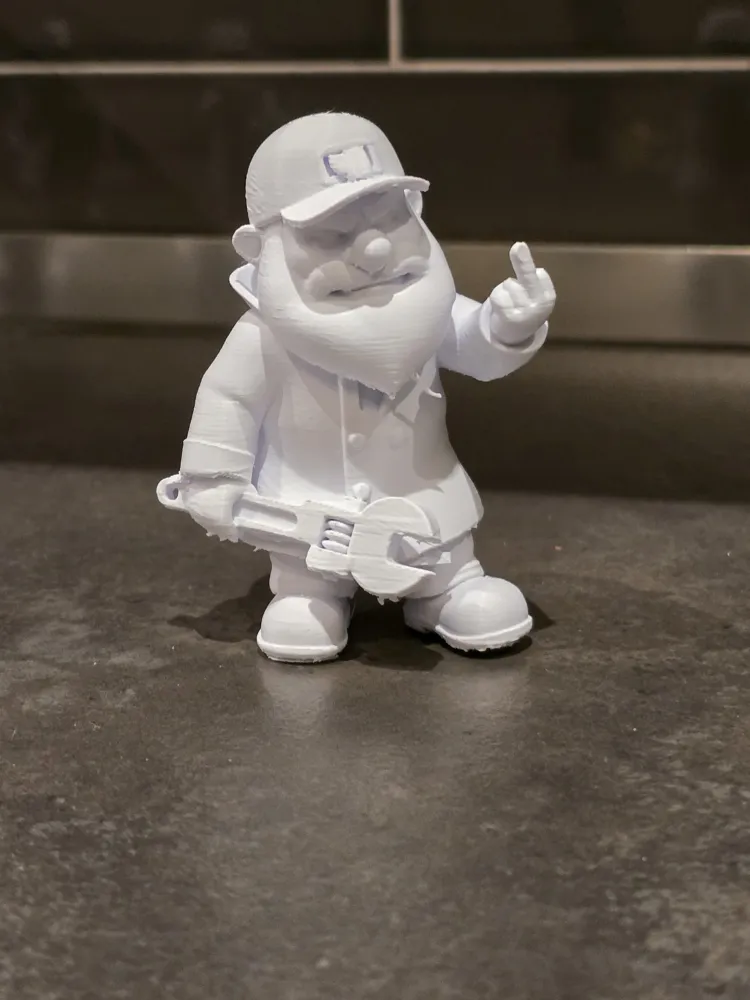 Rude Mechanical Gnome Middle Finger Figurine - Free 3D Print Model ...