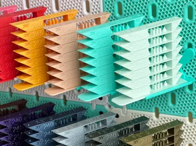 IKEA Skadis pegboard temperature test tower display rack