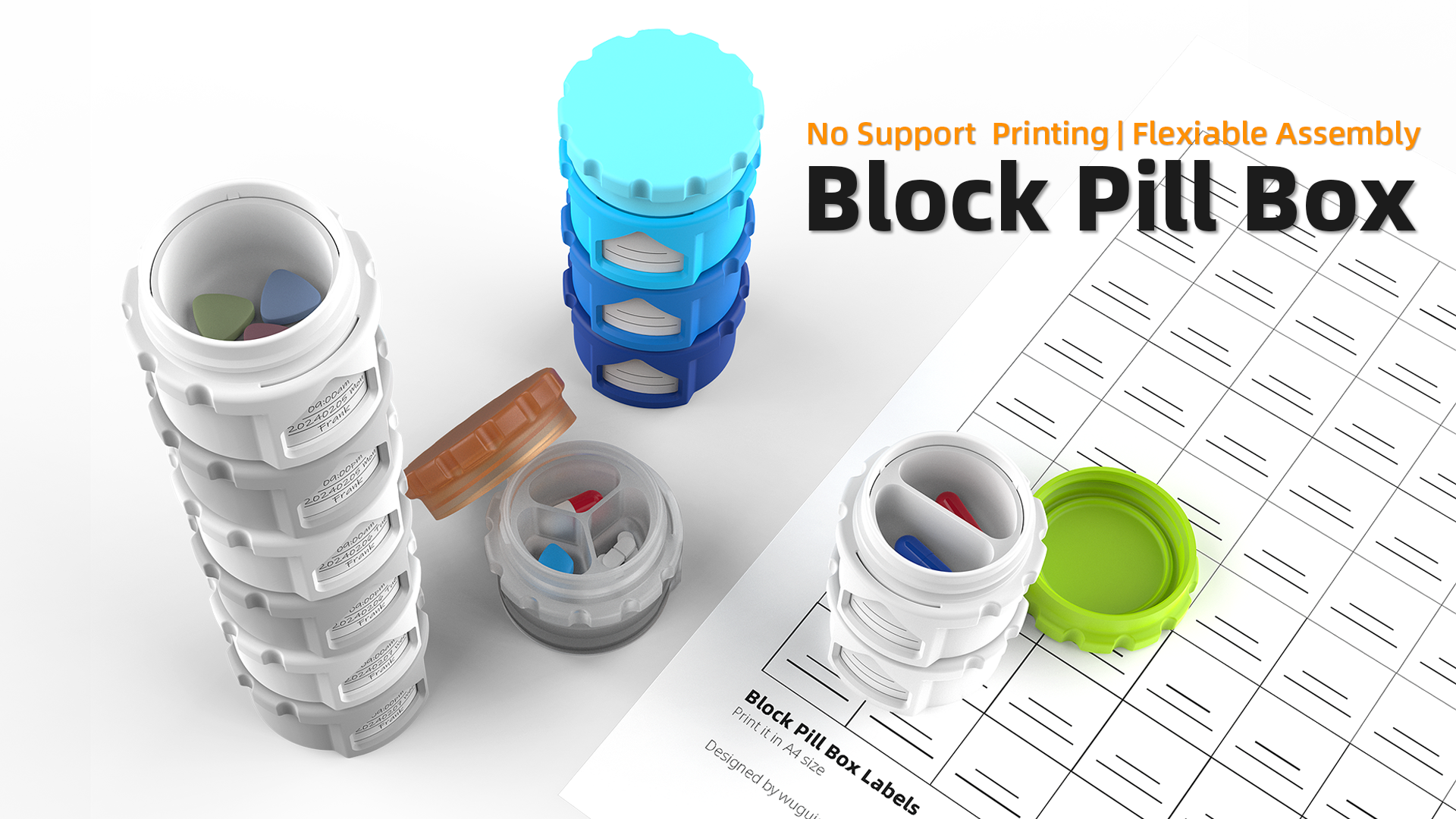 Miniatura 4 do modelo 3D Block Pill Box