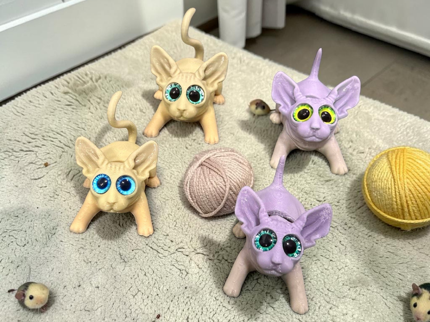 SC Flexi Sphynx Cat - glass eye compatible