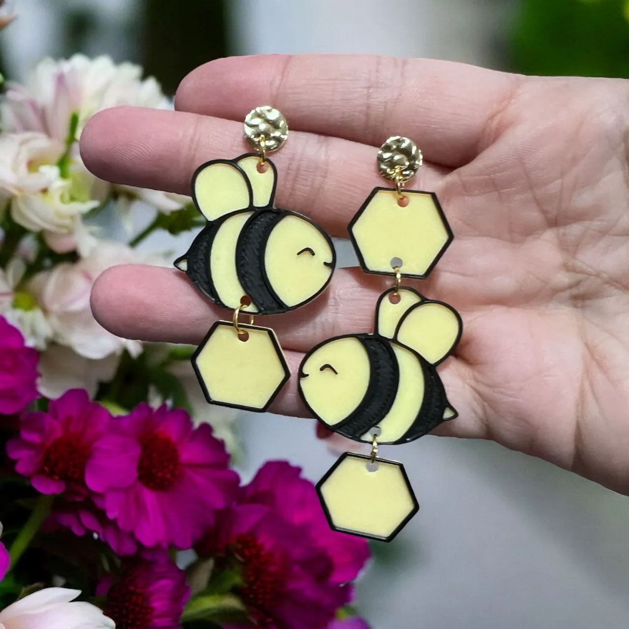 Pendientes abeja view 2