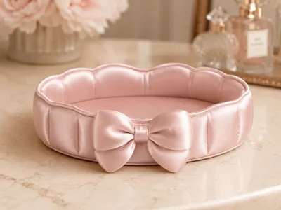 Soft Bowknot Storage Tray