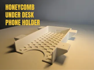 Honeycomb under desk phone holder
