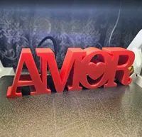 Texte 3D « Amour » avec cœur — photo 4