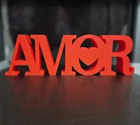Texte 3D « Amour » avec cœur — photo 3