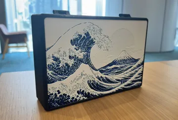 Accesorio para impresora 3D: 浮世繪多功能收納盒 | 可拆式自由組裝內飾 |神奈川沖浪裏 — vista de referencia 3