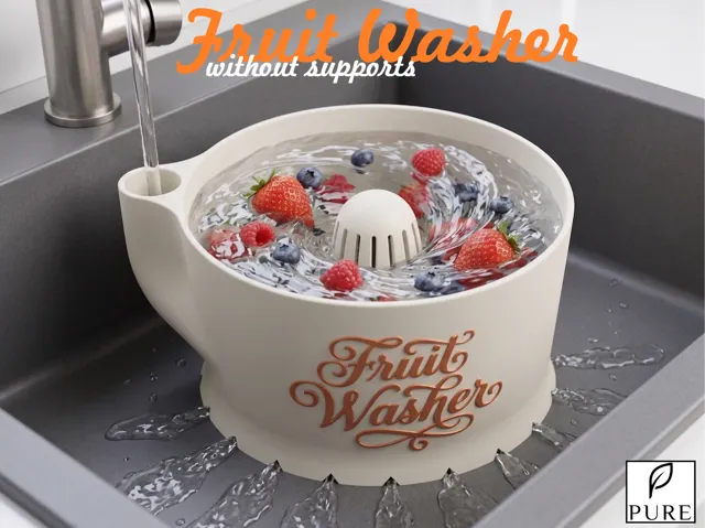 NEW, fruit washer with relief, without supports