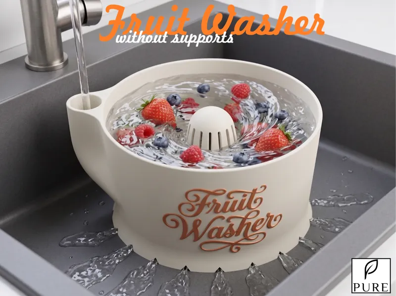 NEW, fruit washer with relief, without supports