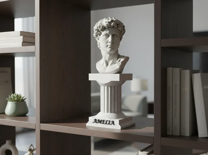 Marble Pillar Stand For Makerlab Statue Model