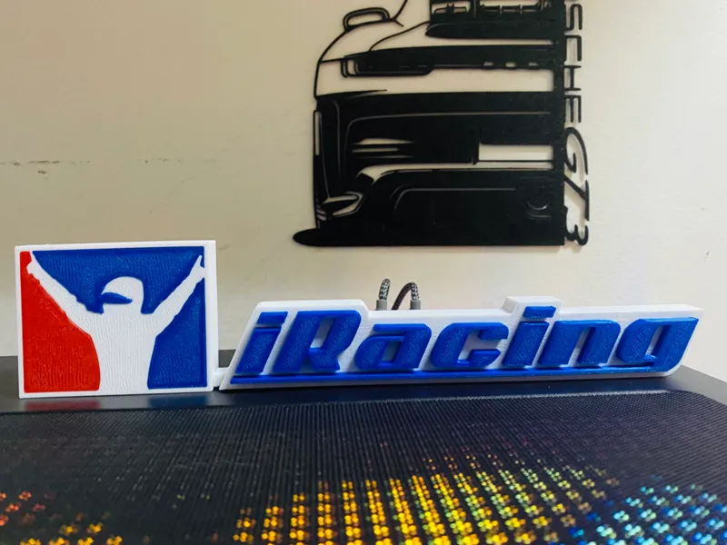 Logo e nome iRacing - Decoração