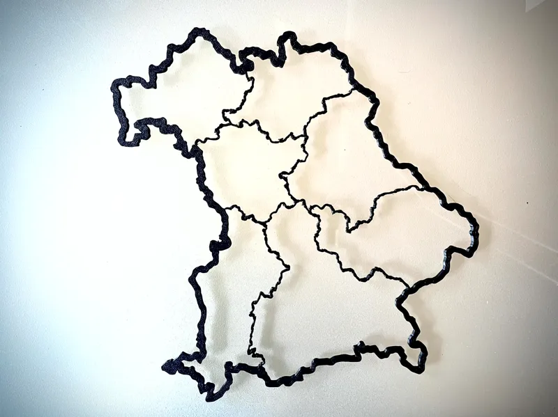 Wandbild "Bayern" (Umriss)