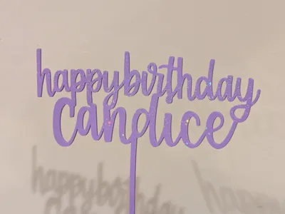 Happy Birthday Candice Cake Topper