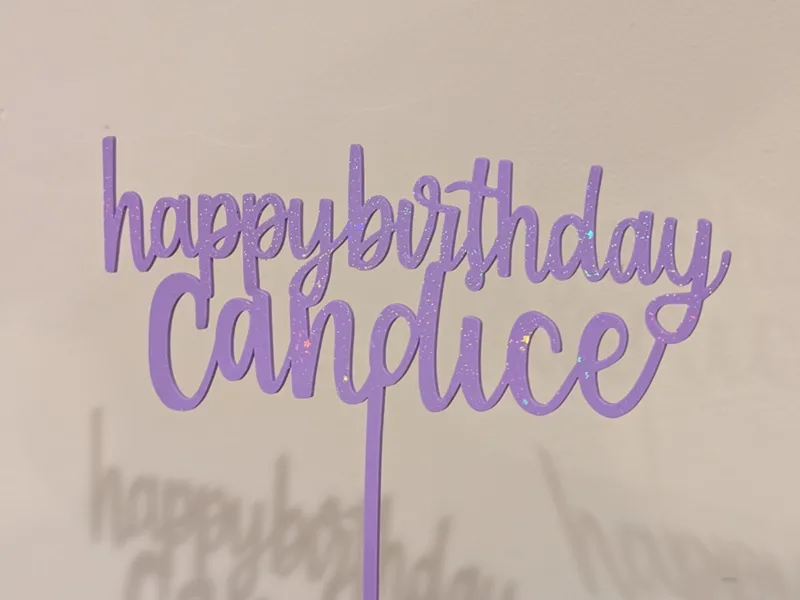 Happy Birthday Candice Cake Topper
