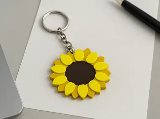 Sunflower NFC Keychain