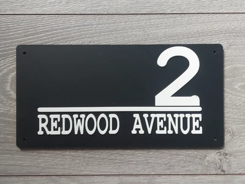Simple Modern House Sign Plaque
