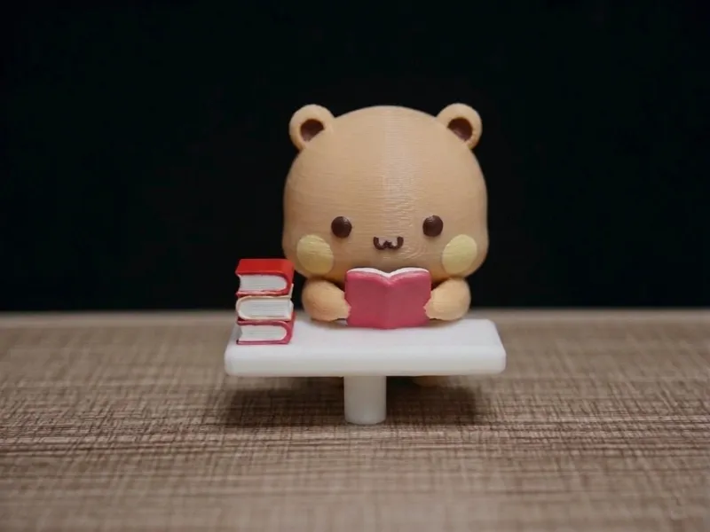 情侣熊系列-图书馆看书布 布（Couple Bear-library read book bu bu