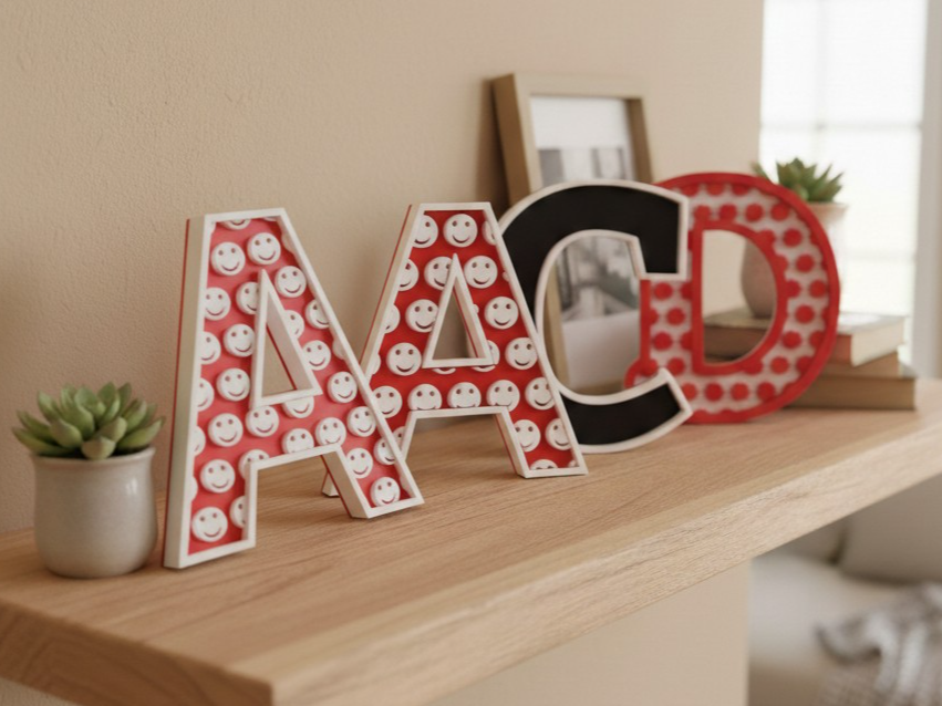 Letter Decor Designer with Emoji Patterns