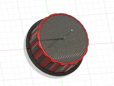 Round knob with grooves