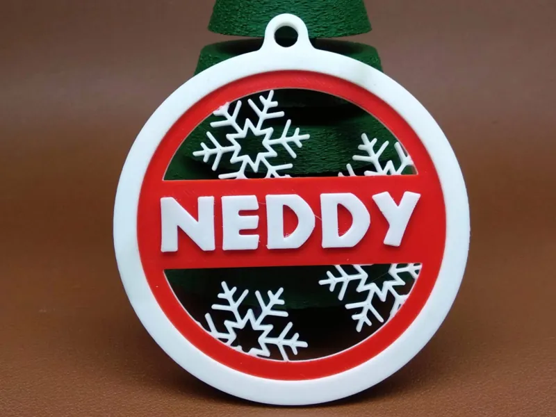 Christmas Tree Ornament -Customize Name -Snowflake