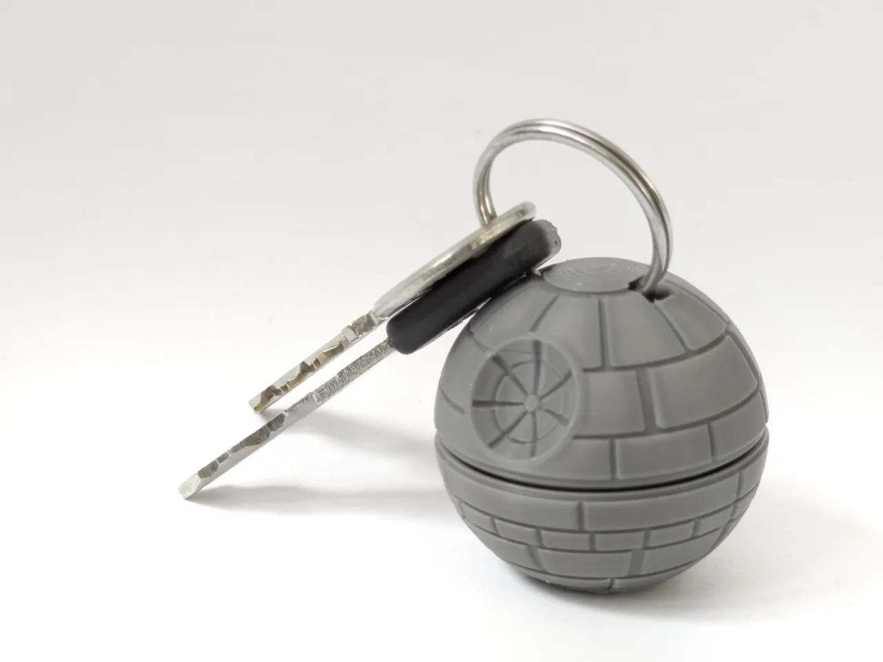 Turning Fidget Death Star Keychain view 2