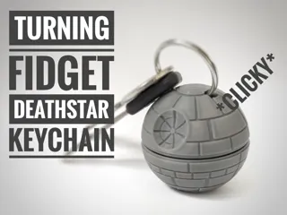 Turning Fidget Death Star Keychain