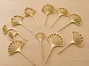 Ginkgo Leaf Cake Topper Set