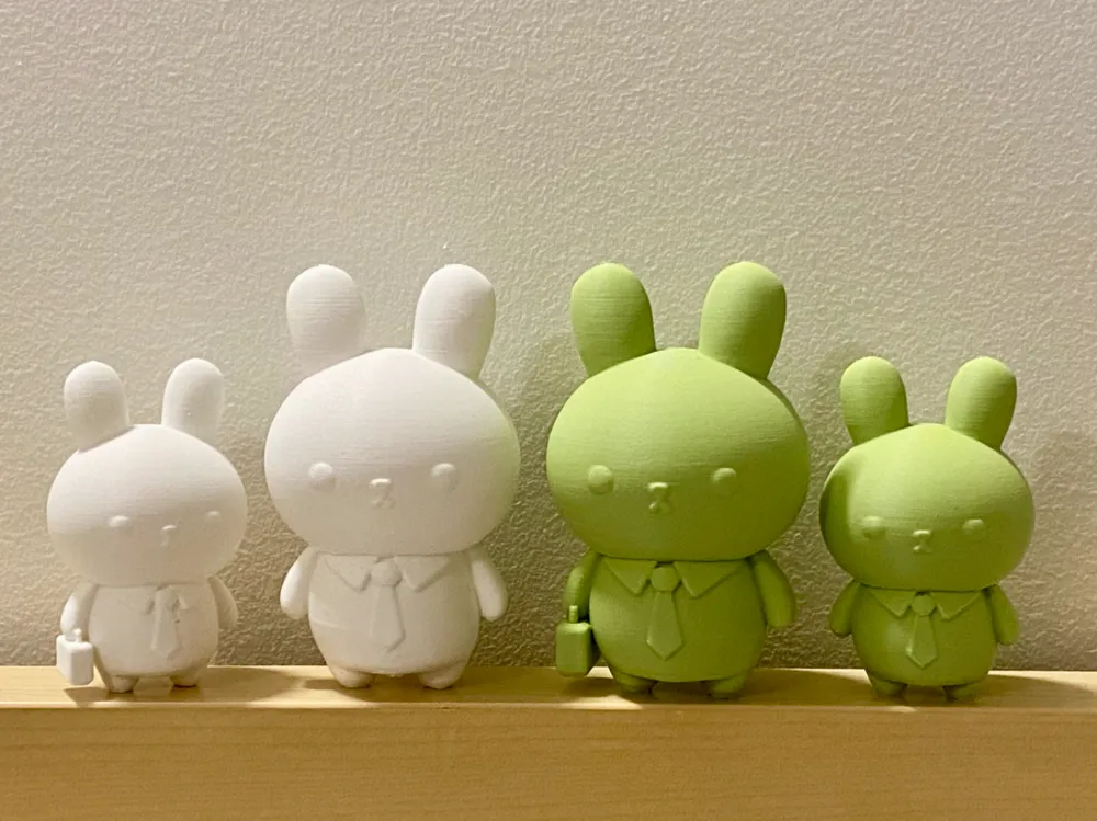 Lovely office rabbit in suit with small briefcase - Free 3D Print Model ...