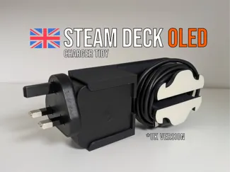 Steam Deck OLED UK charger holder (UK plug)