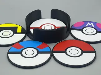 pokeball coasterset